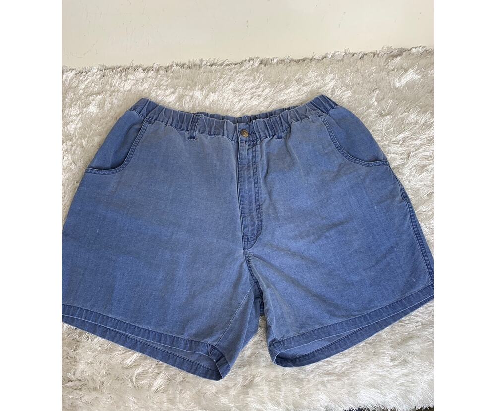 St John's Bay Vintage 100% Cotton Shorts Elastic Waist Sz 36